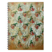 Weihnachten Rustikaler Gnome mit Laternenbaummuste Notizblock (Vorderseite)