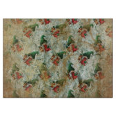 Weihnachten Rustikaler Gnome mit Laternenbaummuste Schneidebrett (Vorderseite)