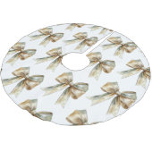 Weihnachten Rustikaler grüner Goldbock Polyester Weihnachtsbaumdecke (Schrägansicht)