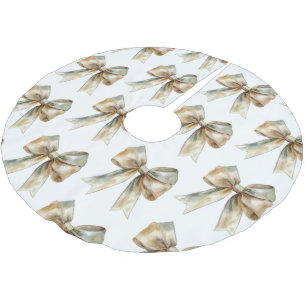 Weihnachten Rustikaler grüner Goldbock Polyester Weihnachtsbaumdecke