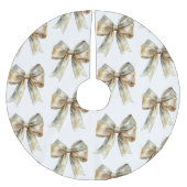 Weihnachten Rustikaler grüner Goldbock Polyester Weihnachtsbaumdecke (Vorderseite)