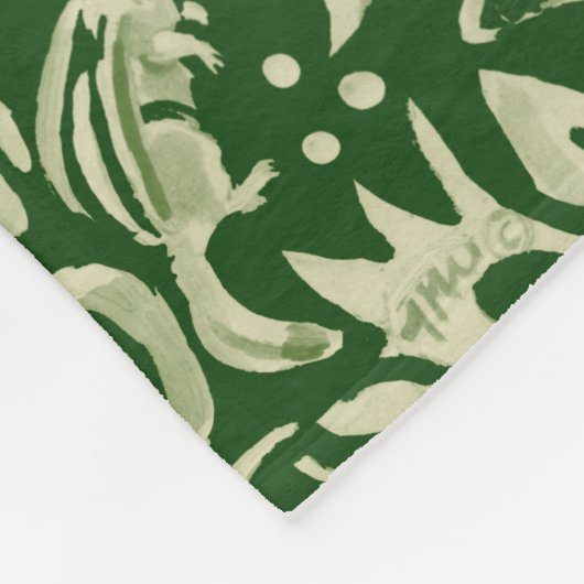 Weihnachten Rustikaler Grünwaldtierfuchs  Fleecedecke (Ecke)