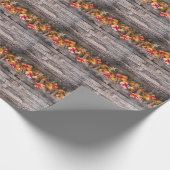 Weihnachten rustikaler Hintergrund, Holzplanken. Geschenkpapier (Ecke)