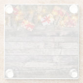 Weihnachten rustikaler Hintergrund, Holzplanken. Glasuntersetzer (Rückseite)
