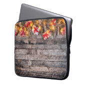 Weihnachten rustikaler Hintergrund, Holzplanken. Laptopschutzhülle (Vorderseite Links)