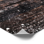 Weihnachten rustikaler Hintergrund, Holzplanken. Poster (Ecke)