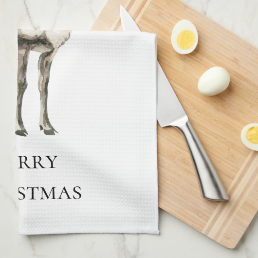 Weihnachten Rustikaler Hirsch Geschirrtuch (Viertel Falte)