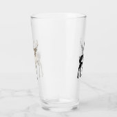 Weihnachten Rustikaler Hirsch Glas (Rechts)