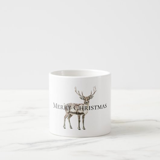Weihnachten Rustikaler Hirsch Personalisiert Espressotasse (Vorderseite)