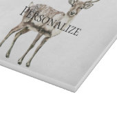Weihnachten Rustikaler Hirsch Personalisiert Schneidebrett (Ecke)
