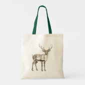 Weihnachten Rustikaler Hirsch Personalisiert Tragetasche (Rückseite)