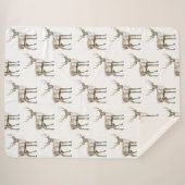 Weihnachten Rustikaler Hirsch Sherpadecke (Vorderseite (Horizontal))