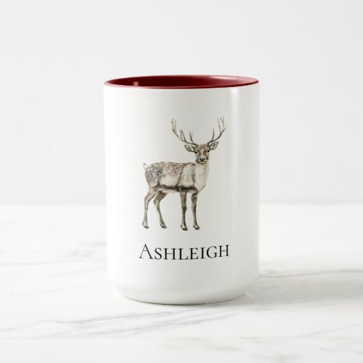 Weihnachten Rustikaler Hirtenname Tasse (Zentrum)