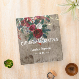 Weihnachten Rustikaler Stall Personalisiert Rezept 2,5 Cm Ordner