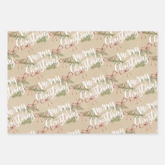 Weihnachten Rustikaler Urlaub Citrus Gewürz Geschenkpapier Set (Vorderseite 2)