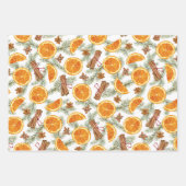 Weihnachten Rustikaler Urlaub Citrus Gewürz Geschenkpapier Set (Vorderseite)