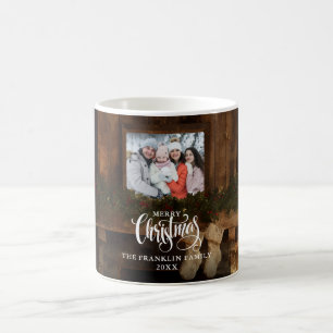 Weihnachten Rustikaler Winter Kamin Foto Kaffeetasse