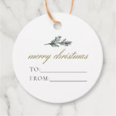 WEIHNACHTEN Rustikaler Winterpine bis von Weihnach Geschenkanhänger (Vorderseite)