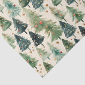 Weihnachten Rustikaler Winterwald Pinienbäume Seidenpapier (Ausschnitt)