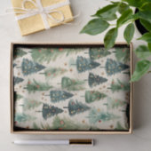 Weihnachten Rustikaler Winterwald Pinienbäume Seidenpapier (Geschenk)