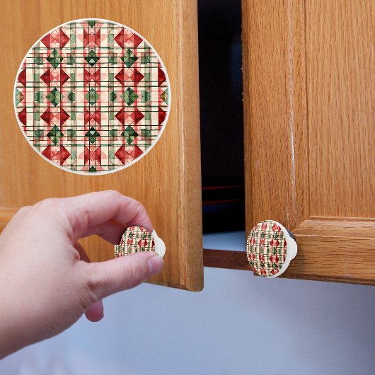 Weihnachten Rustikales Bauernhaus Muster Keramikknauf