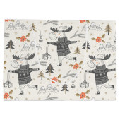 Weihnachten Rustikales Elchland | Urlaub Große Geschenktüte (Rückseite)