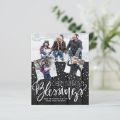 Weihnachten rustikales Foto Weihnachtskarte (Stehend Vorderseite)