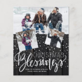 Weihnachten rustikales Foto Weihnachtskarte (Vorderseite)