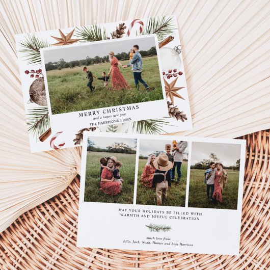 Weihnachten Rustikales Foto Weihnachtskarte