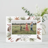Weihnachten Rustikales Foto Weihnachtskarte (Stehend Vorderseite)