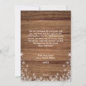 Weihnachten Rustikales Holz 4 FOTO Gruß (Rückseite)