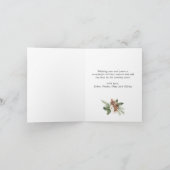 Weihnachten Rustikales Holz 4 FOTO Gruß QR-Code (Innenseite)