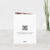 Weihnachten Rustikales Holz 4 FOTO Gruß QR-Code (Rückseite)