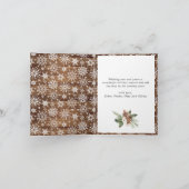 Weihnachten Rustikales Holz 4 FOTO Gruß QR-Code (Innenseite)