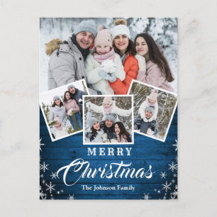 Weihnachten Rustikales Holz 4 FOTO Gruß Urlaub Postkarte