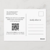 Weihnachten Rustikales Holz 4 FOTO Grußurlaub Postkarte (Rückseite)