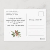 Weihnachten Rustikales Holz 4 FOTO Grußurlaub Postkarte (Rückseite)