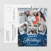 Weihnachten Rustikales Holz 4 FOTO Grußurlaub Postkarte (Vorne/Hinten)