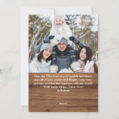 Weihnachten Rustikales Holz 5 FOTO Gruß (Rückseite)