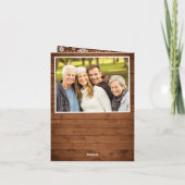 Weihnachten Rustikales Holz 5 FOTO Gruß (Rückseite)