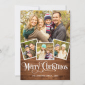 Weihnachten Rustikales Holz 7 FOTO Gruß (Vorderseite)