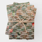 Weihnachten Rustikales Holz frohe Weihnachten Geschenkpapier Set (Beispiel)