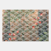 Weihnachten Rustikales Holz frohe Weihnachten Geschenkpapier Set (Vorderseite)