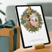 Weihnachten Rustikales Kranz-Foto Personalisiert