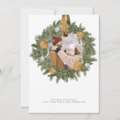 Weihnachten Rustikales Kranz-Foto Personalisiert (Vorderseite)