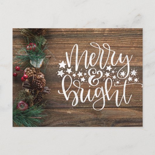 Weihnachten Rustikales Land Merry Bright (Vorderseite)