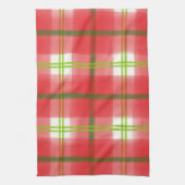Weihnachten Rustikales Rotes Grün Kariert Geschirrtuch (Vertikal)