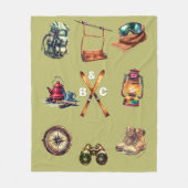 Weihnachten Rustikales Skihütte Ursprüngliches Oli Fleecedecke (Vorderseite)