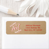 Weihnachten Rustikales Vintages Urlaubslabel (Insitu)