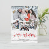 Weihnachten Rustikales Weißholz 4 FOTO Gruß (Stehend Vorderseite)